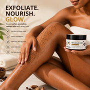 Shea Sugar Scrub Face & Body with Coffee & Brazilian Nut Oil | Exfoliating & Nourishing Scrub | 250g
