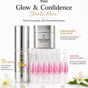 Glow Trio Set | PDRN Pink Serum, NAD+ Lifting Essence & Hydrating Stick Balm | Complete Skincare Set