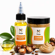 Naju Batana Oil & Chebe Butter Hair Growth Set | Deep Moisture, Hair Strengthening & Breakage Care for All Hair Types.
